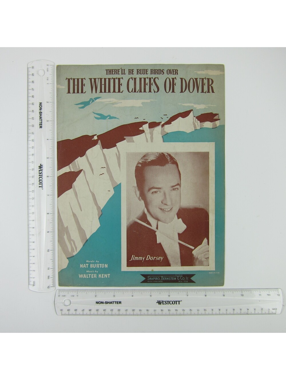 Sheet Music The White Cliffs Of Dover Movie Jimmy Dorsey Nat Burton Vintage 1944